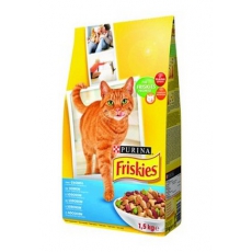 Friskies (Фріскіс) Сухий повнораціонний корм для дорослих котів з лососем та доданими овочами 1,5 кг